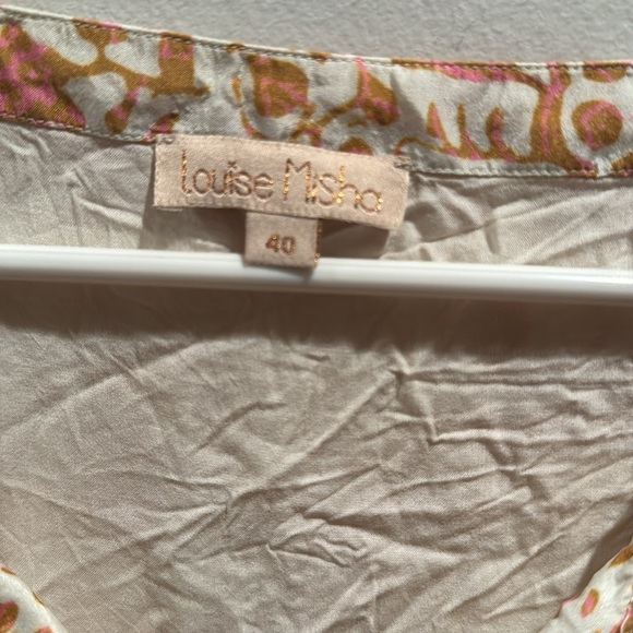 Louise Misha Geranium Floral Cream Maxi Dress M/L - Picture 4 of 9